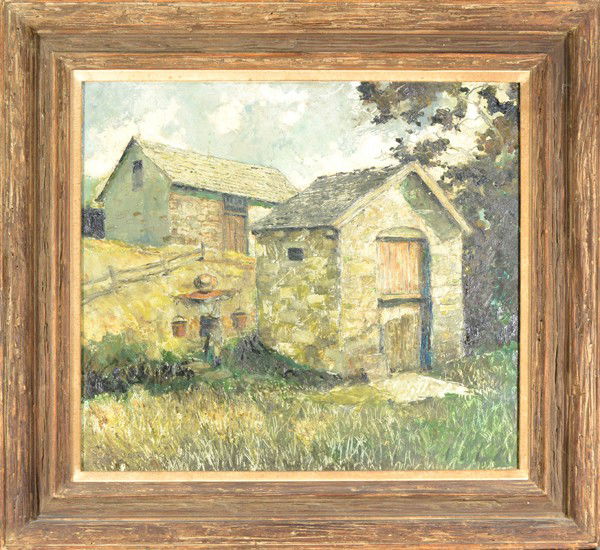 ERIC SLOANE (AMERICAN 1905- 1985): ERIC SLOANE AMERICAN 1905- 1985 "The Spring House" Oil on Board 20 x 24 in (50.8 x 61 cm) signed lower left