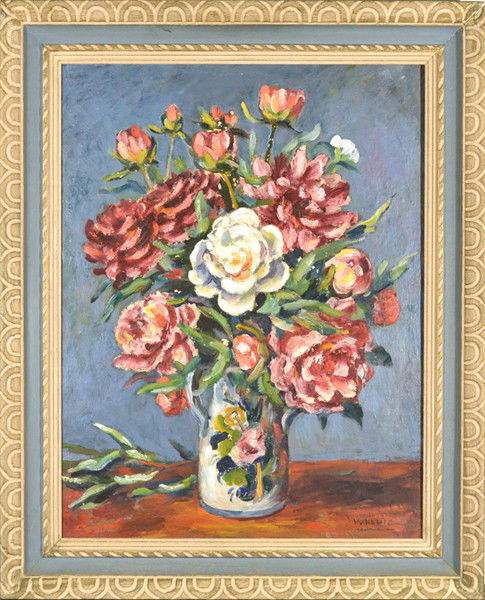 MARKO VUKOVIC CHECHOSLOVAKIAN 1892-1973: MARKO VUKOVIC CHECHOSLOVAKIAN 1892-1973 "Still Life" oil on canvas 26 x 20 in (66 x 50.8 cm) signed lower right