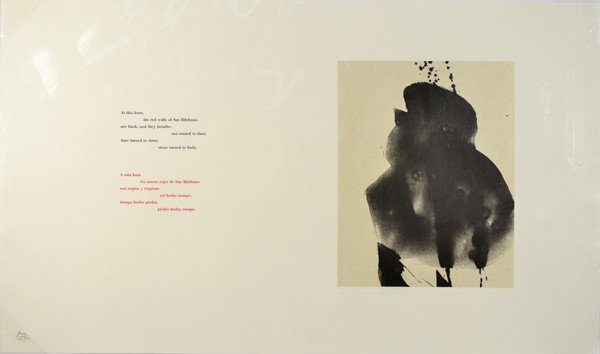 ROBERT MOTHERWELL (AMERICAN 1915-1991): ROBERT MOTHERWELL AMERICAN 1915-1991 "At this Hour" lithograph 36 in 21 1/4 (91.4 cm x 54 cm) Pencil signed lower left, Edition 9/20
