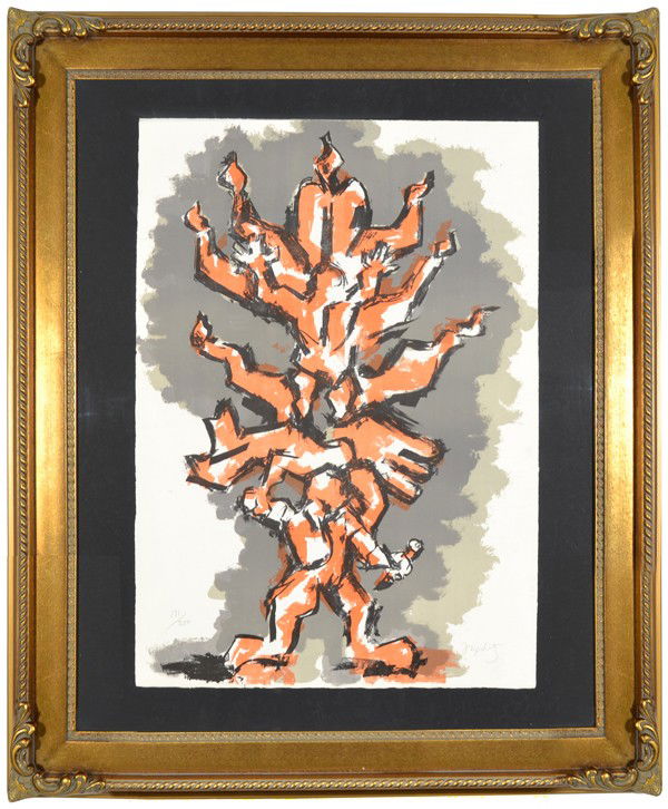 JACQUES LIPCHITZ (AMERICAN 1891-1973): JACQUES LIPCHITZ AMERICAN 1891-1973 "From Tree of Life Portfolio" Lithograph 26 x 18 in (66 cm x 45.7 cm) pencil signed lower right, Edition 171/250
