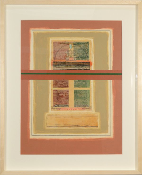 ROBERT MOSKOWITZ AMERICAN B1935 "Demolition Site #: ROBERT MOSKOWITZ AMERICAN B1935 "Demolition Site #3" Gouache and collage 24 x 17 1/2 in (61 x 44.5 cm)signed lower right, titled verso