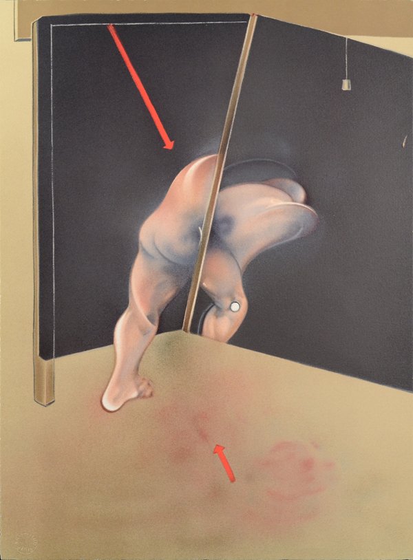 FRANCIS BACON BRITISH 1909-1992: FRANCIS BACON BRITISH 1909-1992 "Study for the Human Body" 1981, Artist proof on Arches paper. Printed at the studio of Arts Litho, Paris 1981. Published by Galerie Maeght, publisher blind stamp on lo