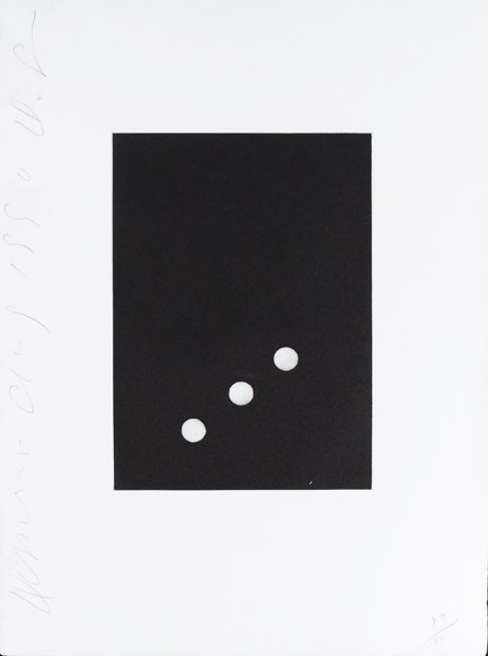 DONALD SULTAN (AMERICAN B. 1951): DONALD SULTAN (AMERICAN B. 1951) "Dominos 1990" Lithogrpah 11 1/2 x 7 3/4 in (29.2 x 19.7 cm) Pencil signed left Edition 19/53.