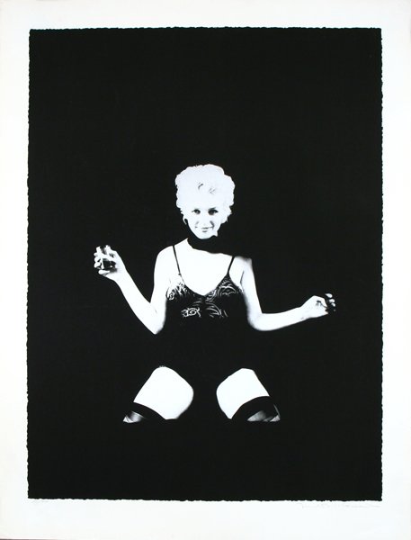 MILTON GREENE (AMERICAN 1922-1985): MILTON GREENE (AMERICAN 1922-1985) A Little Drink "Marilyn Monroe" C. 1973 Silkscreen 46x 35 (116.8 x 88.9 cm) signed lower right. Edition number 34/300