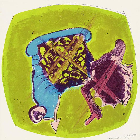 JOHN ALTOON (AMERICAN 1925-1969): JOHN ALTOON (AMERICAN 1925-1969), "About Women" , Lithograph, 19 x 19 in (48.3 x 48.3 cm) , Signed lower right. Edition 91/100 ,