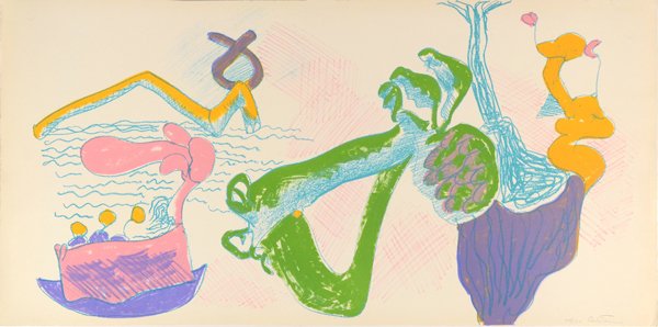 JOHN ALTOON (AMERICAN 1925-1969): JOHN ALTOON (AMERICAN 1925-1969), "About Women", circa 1968 , Screenprint in colors, 19 x 38 in (48.3 x 96.5 cm) , Signed lower right . Edition 50/100, publisher's blindstamp ,
