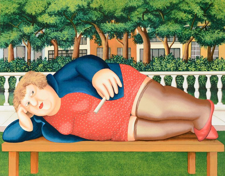 BERYL COOK (BRITISH 1926-2008): BERYL COOK (BRITISH 1926-2008)"Bryant Park" Original lithograph on paper 31.5 x 27.5 in (95.3 x 69.9 cm) pencil signed lower right, Artist Proof