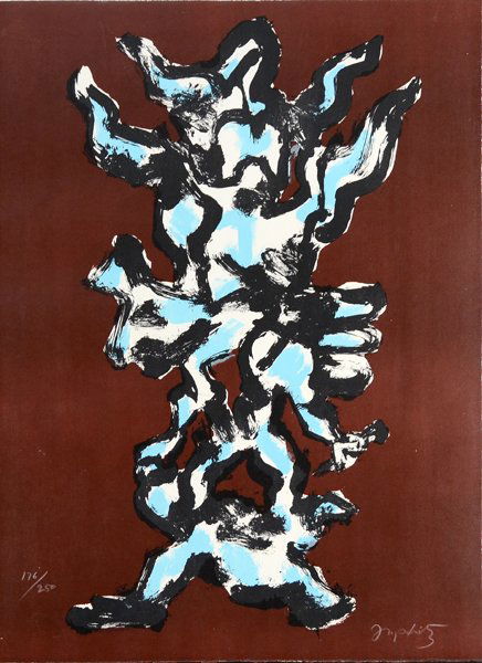 JACQUES LIPCHITZ (LITHUANIAN/AMERICAN 1891-1973): JACQUES LIPCHITZ (LITHUANIAN/AMERICAN 1891-1973)"Untitled", 1971 Lithograph on Magnani paper with the Bisonte watermark 25.5 x 18 in (64.8 x 45.7 cm) signed lower right, Edition 176/250 This edition w