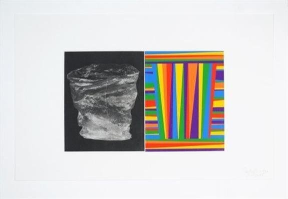 SOL LEWITT (AMERICAN 1928-2007): SOL LEWITT (AMERICAN 1928-2007)"Equivalent Plate 10" , 2000 Linocut and photogravure on Somerset Satin white paper 12 x 18 in (30.5 x 45.7 cm) Pencil signed lower right, Edition 6/30 PROVENANCE: Publi