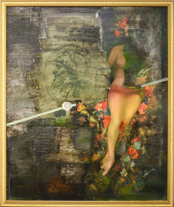 KAITZAG VANIKIAN (ARMENIAN B.1961: "Incarnation", 1995, oil on canvas, 45 1/4 x 37 2/5 in) 115 x 95 cm) titled signed and dated verso