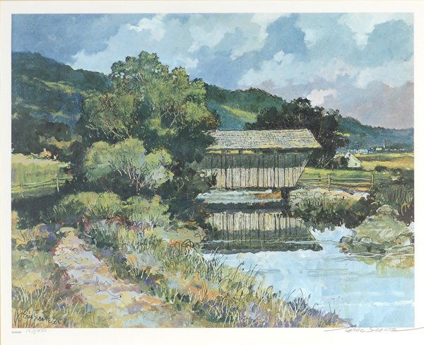 ERIC SLOANE (AMERICAN 1905-1985): Seasons", 4 prints, lithographs, all 13 x 18 in (33 x 45.7 cm), all pencil signed lower right, all with Edition 153/300