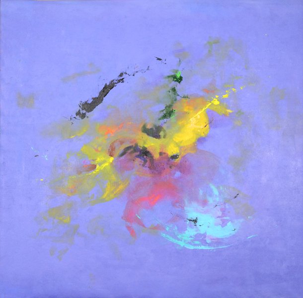 CLEVE GRAY (AMERICAN 1918-2004): Cygnus I , acrylic on canvas , 54 x 54 in (137.2 x 137.2 cm) , signed with title and dated 1997 verso
