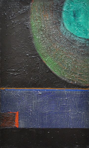MARIE CLAUDE BUGEAUD (FRENCH B.1941): Untitled , oil on canvas , 30 x 18 in (76.2 x 47.5 cm) , signed verso, dated 1964