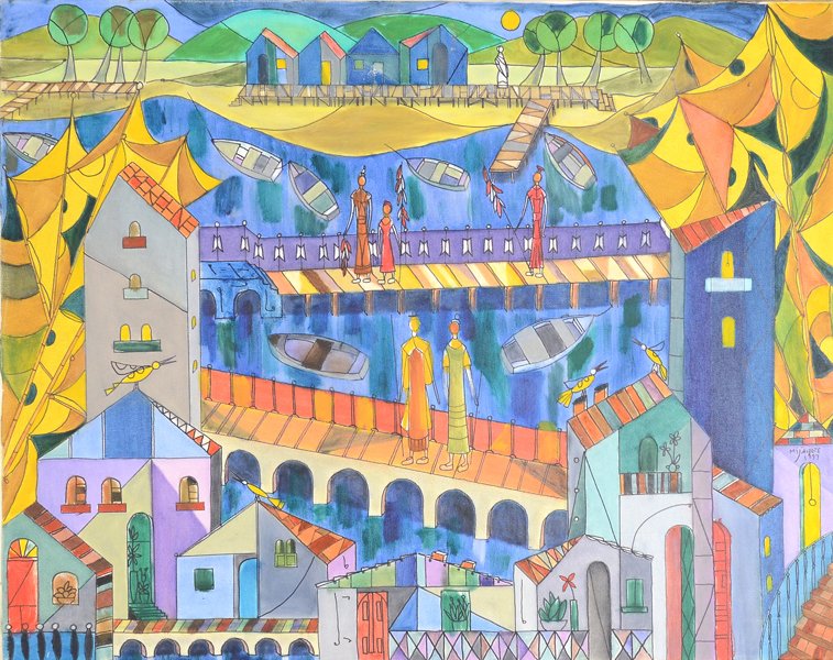 JOSE MARIA MIJARES CUBAN/AMERICAN 1921-2004: Untitled , oil on canvas , 30 x 23 3/4 in (76.2 x 60.3 cm) , signed lower right and dated 1997, PROVENANCE: From a private collector who acquired it directly from the artist.