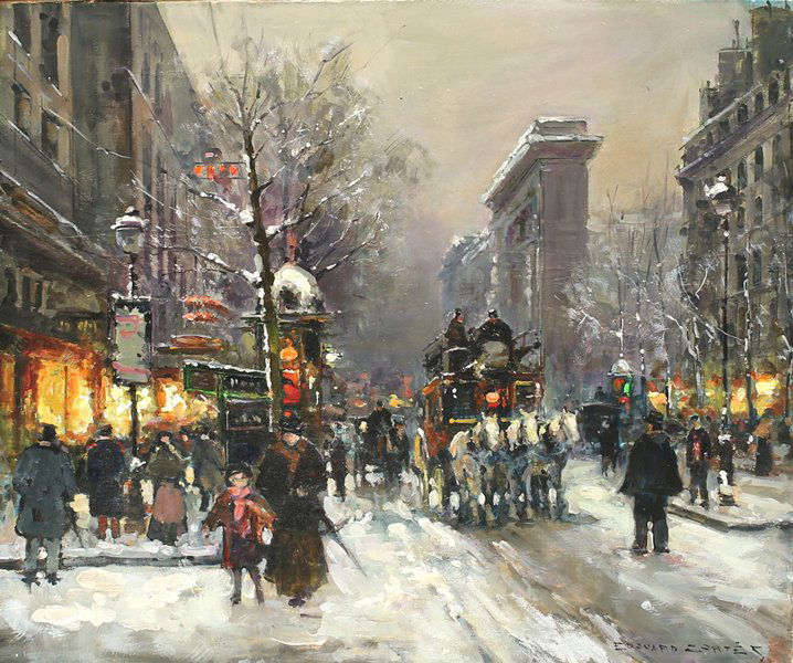 EDOUARD LEON CORTES FRENCH 1882-1969: Port Saint Martin, oil on canvas, 18 x 21 1/2 in (45.7 x 54.6 cm), signed lower right PROVENANCE: From a private collector in New York. A letter of authenticity from David Klein Gallery will accompany