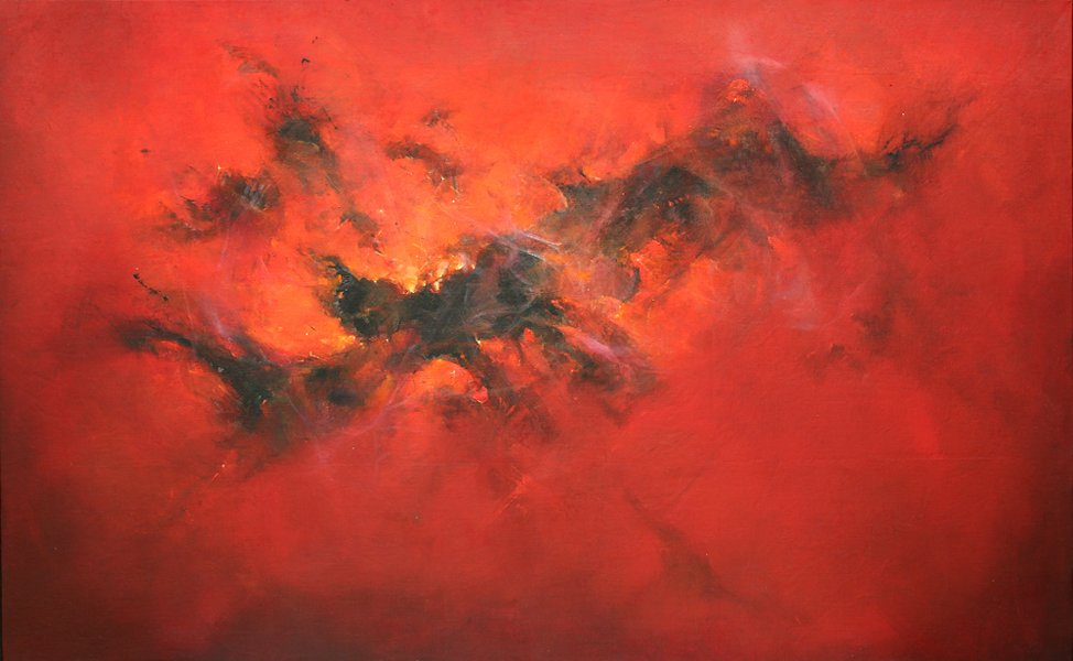 CLEVE GRAY AMERICAN 1918-2004: Untitled, 1977, acrylic on canvas, 38 x 61 in (96.5 x 154.9 cm), signed, titled and dated 1977 verso