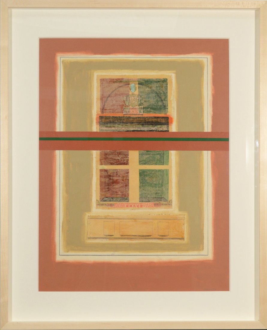 ROBERT MOSKOWITZ AMERICAN B1935: "Demolition Site #3" Gouache and collage 24 x 17 1/2 in (61 x 44.5 cm) signed lower right, titled verso