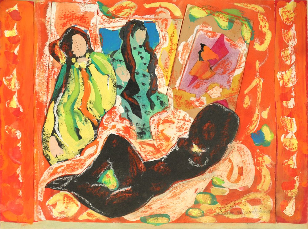 ANDRE MARCHAND FRENCH 1877-1951: Untitled, mixed media, 9 x 6 7/8 in (22.9 x 17.5 cm), signed lower right