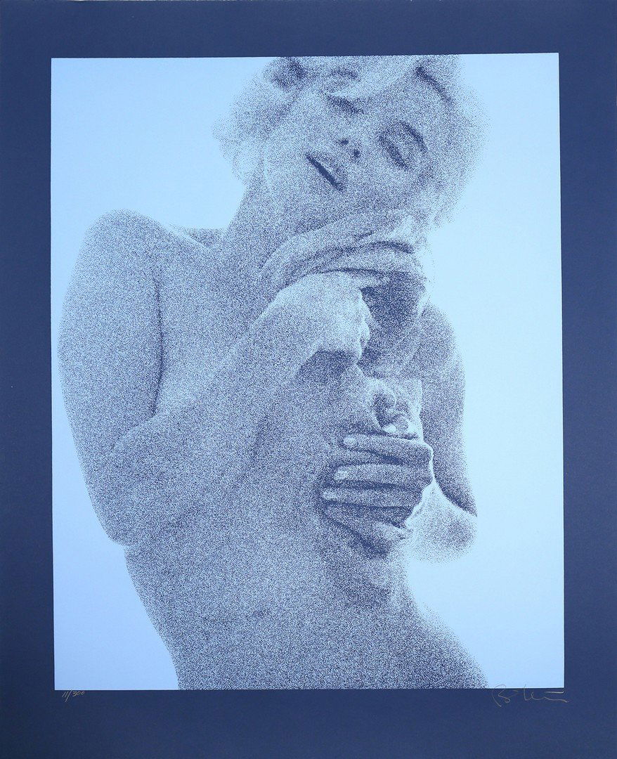 BERT STERN AMERICAN 1929-2013: Blue on Blue Marilyn Monroe,serigraph and silkscreen on paper, 40 x 32 in (101.6 x 81.2 cm), signed lower right, ED 21/300
