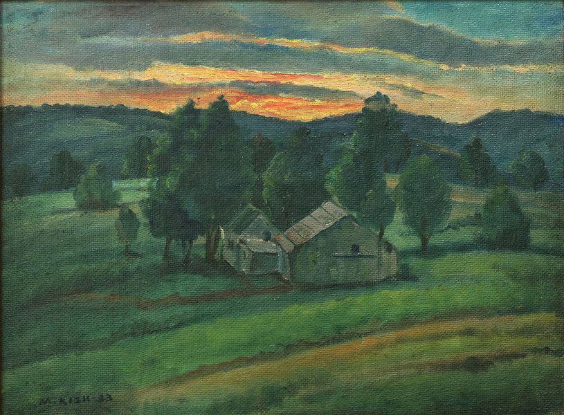 MAURICE KISH RUSSIAN/AMERICAN 1895 - 1987: Catskills*, 1933, Oil on board, 12 x 16 in (30.4 x 40.6 cm), signed lower left dated 1933, PROVENANCE: From the Steven and Stephanie Wasser Collection (Wellesley, MA.). Assembled from 2003-2013 focusi
