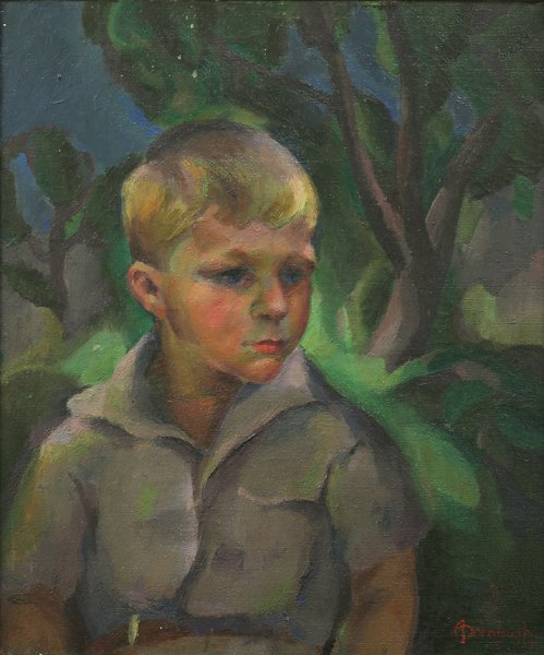 ADRIAN DORNBUSH AMERICAN 1900-1970: Portrait of a Boy, oil on canvas, 21 3/4 x 18 1/4 in (55.2 x 46.3 cm), signed lower right dated 1927, PROVENANCE: Private collection NY.