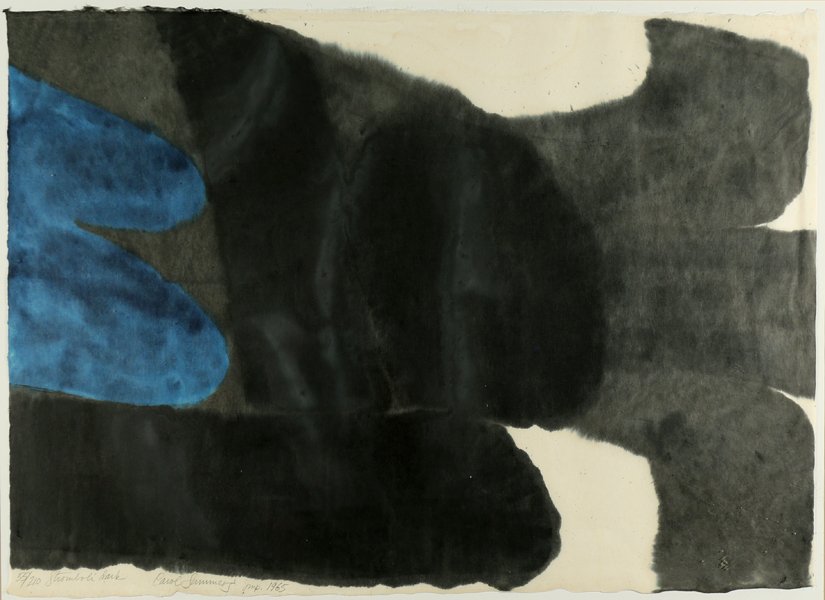CAROL SUMMERS AMERICAN B.1925: Stromboli Dark (1965), silkscreen, 29 1/4 x 21 /4 in (74.2 x 53.9 cm), pencil signed lower left, ED 55/200, PROVENANCE: Property of a private collector in Woodstock, NY