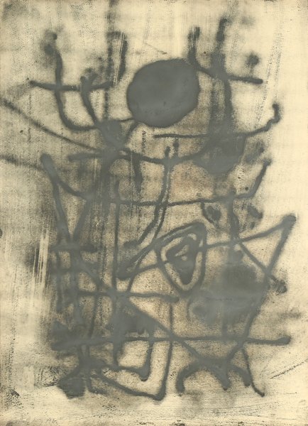 CHALOOD NIMSAMER THAI B.1929: Untitled, collograph with intaglio process, 22 x 16 in (55.8 x 40.6 cm), signed lower left dated 1965, Artist Proof