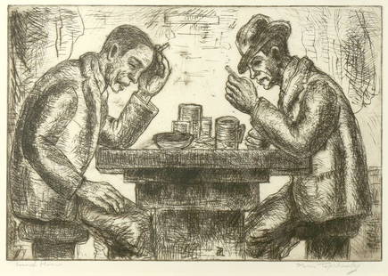 MORRIS TOPCHEVSKY RUSSIAN/AMERICAN 1899 - 1947: Lunch Hour, 1938, Lithograph, 7 x 11 in (17.7 x 27.9 cm), signed lower right ("Morris Topchevsky")PROVENANCE: From the Steven and Stephanie Wasser Collection (Wellesley, MA.). Assembled from 2003-2013