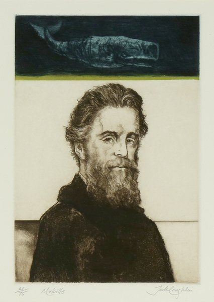 JACK COUGHLIN AMERICAN B.1932: Herman Melville, etching, 14 5/8 x 11 1/8 in (37.1 x 28.2 cm), pencil signed lower right ED 20/75