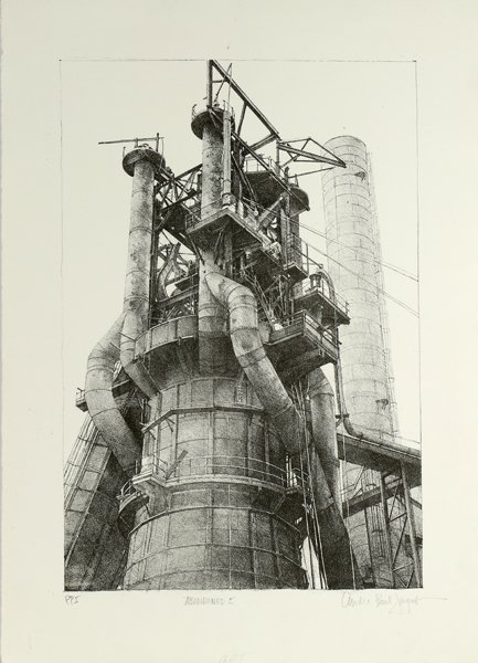 ANDRE PAUL JUGET AMERICAN 20TH CENTURY: Abandoned 2, lithograph, 16 1/4 x 11 in (41.2 x 27.9 cm), pencil signed lower right, Printers Proof