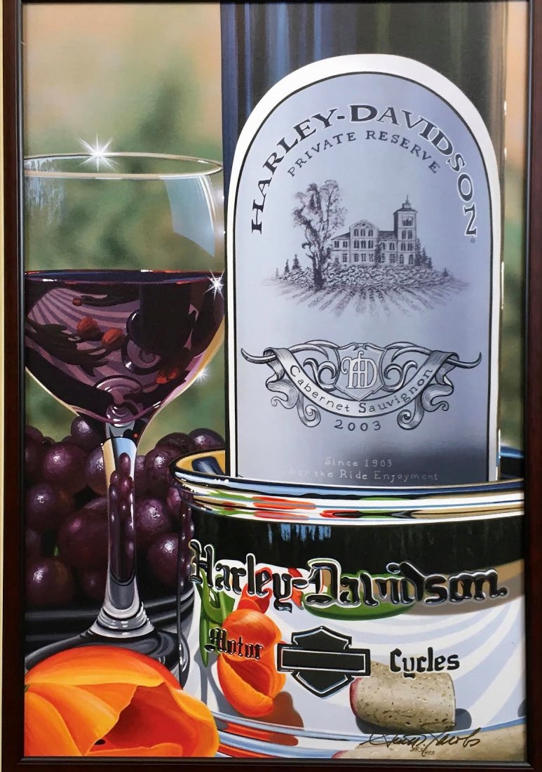 SCOTT JACOBS AMERICAN 20TH CENTURY: Life is a Cabernet, giclee in colors on canvas, 30 x 19 3/4 in (76.2 x 50.2 cm) signed in ink, from an edition of 495. A Certificate of Authenticity accompanies this lot.