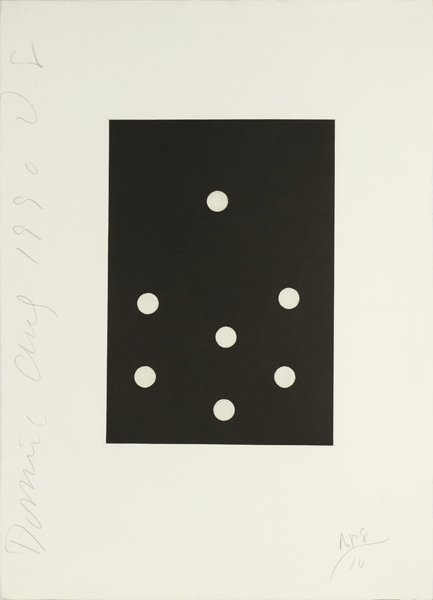 DONALD SULTAN AMERICAN B.1951: Dominos, etching, 11 1/4 x 8 in (28.5 x 20.3 cm), pencil signed left side dated 1990, AP 8/10