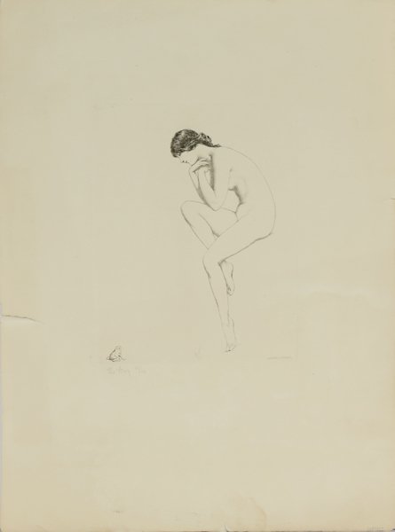 WARREN DAVIS AMERICAN B.1928: The Frog, etching, 15 3/4 x 11 1/2 in (40 x 29.2 cm), plate signed, ED 71/150
