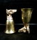 (2) Vintage Italian Hound Dog Stirrup Cups