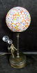 Art Deco Clown Venetian Millefiori Art Glass Shade Lamp