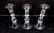 (3) Signed Steuben Teardrop #7792 Candlestick Holders