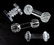 Lot of Crystal Knife Rests Including Waterford Lalique