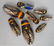 Lot (8) French Faience Cicada Locust Insect Wallpockets