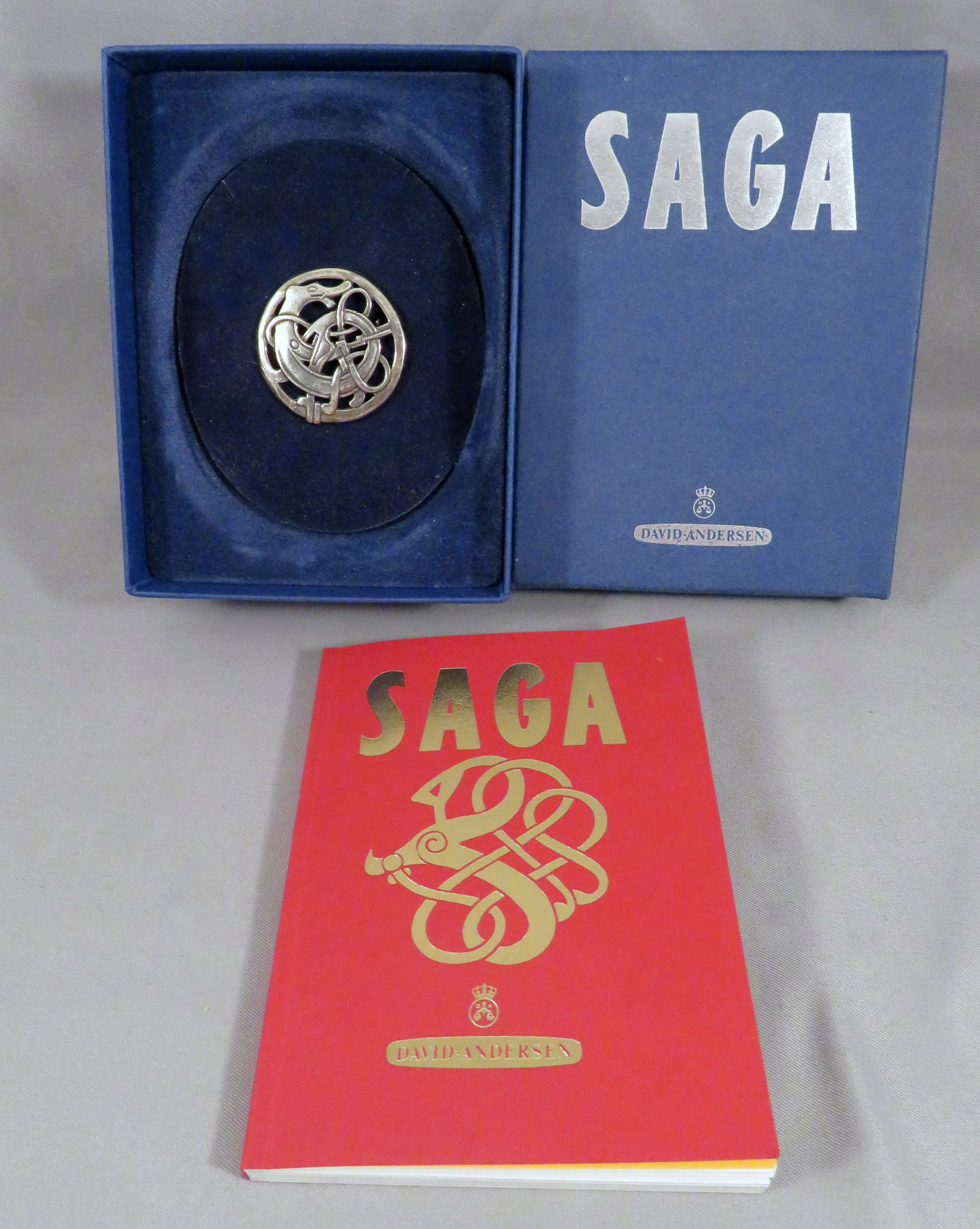 David Andersen Sterling Silver SAGA Brooch Original Box: Maker: David Andersen Location of Manufacture: Oslo, Norway Design Line: Saga Period of Manufacture: 1960's Dimensions: 1 1/4" diameter For your consideration is a stunning David Andersen sterling sil