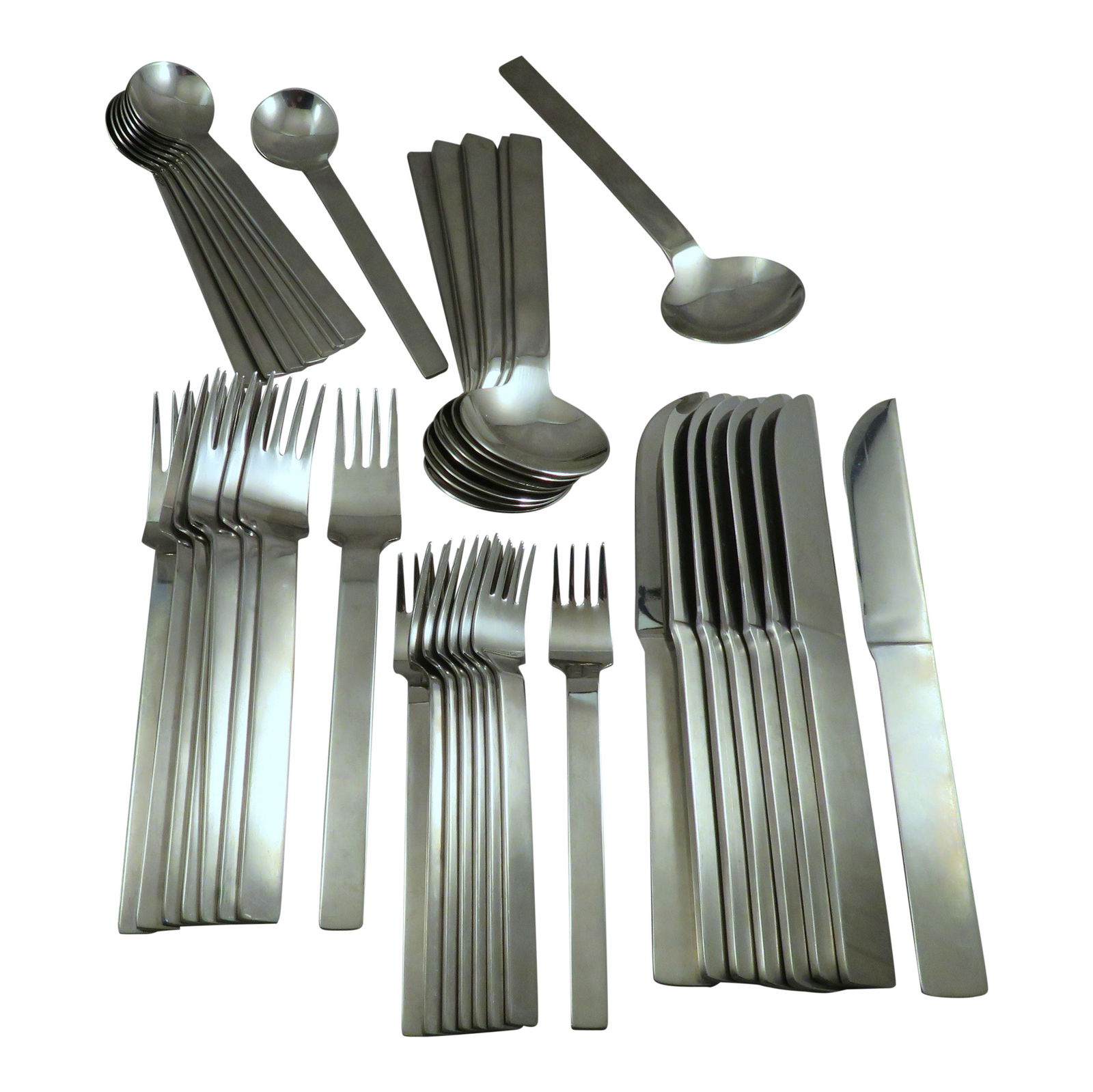 40 pcs International Silver "Drama" Modernist Flatware (1 of 3)