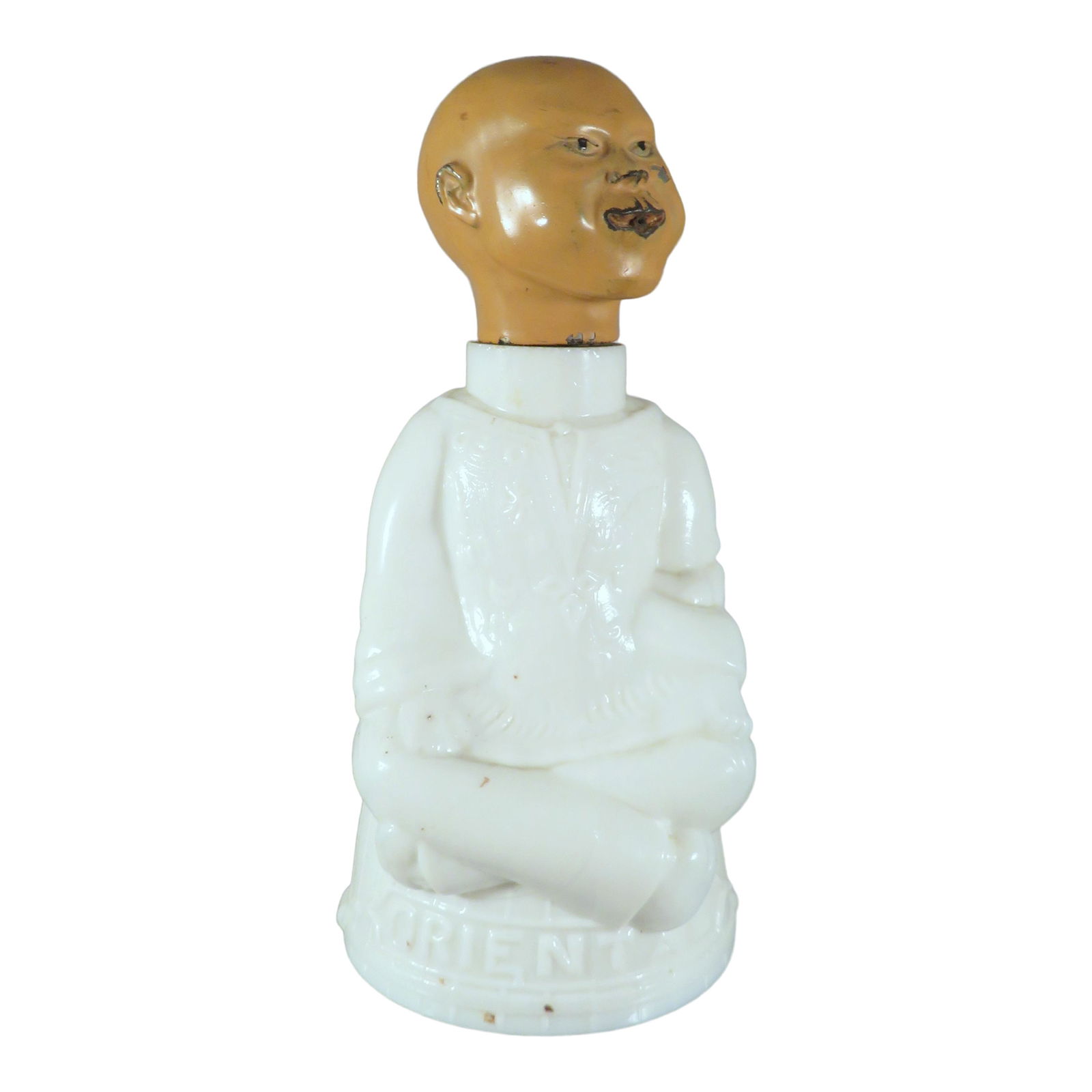 Rare J.G. Justin Milk Glass "Oriental" Figural Perfume (1 of 14)
