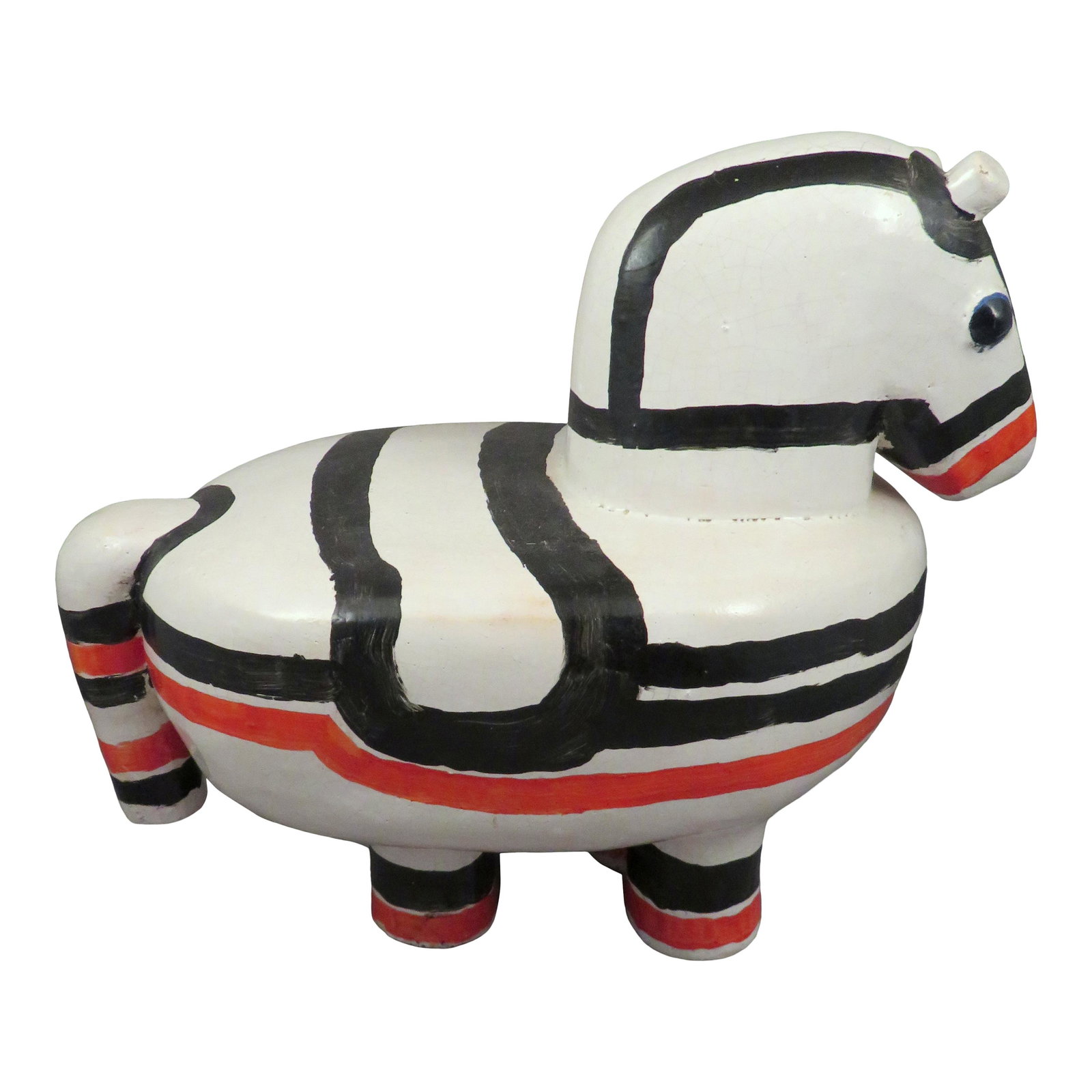 Massive Midcentury 1965 Signed Art Pottery Horse Figure: For your consideration is a massive and weighty signed art pottery horse sculpture. The midcentury modernist styling of this piece is phenomenal and the size will definitely make a statement. The unde