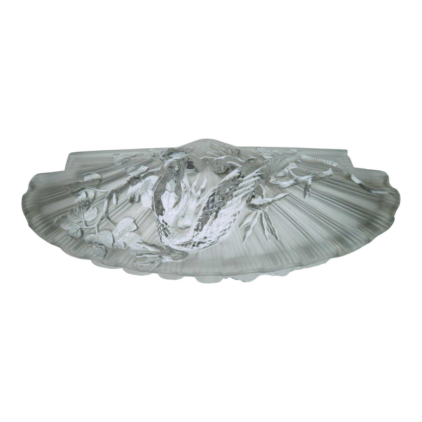 Rare Signed Baccarat Shell Form Lizard Box with Cover (1 of 10)