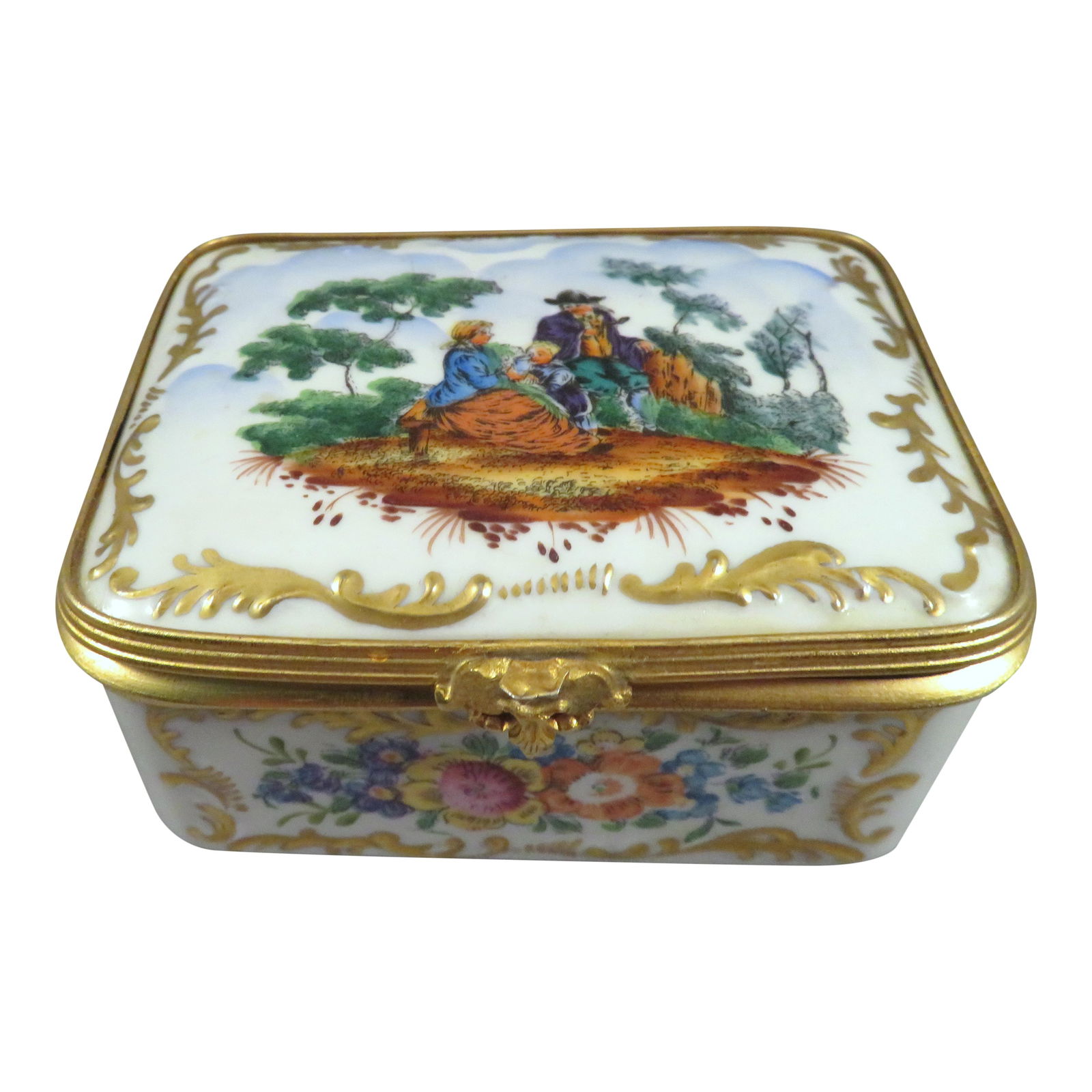 Marked Sevres France Hand-Painted Porcelain Box (1 of 9)