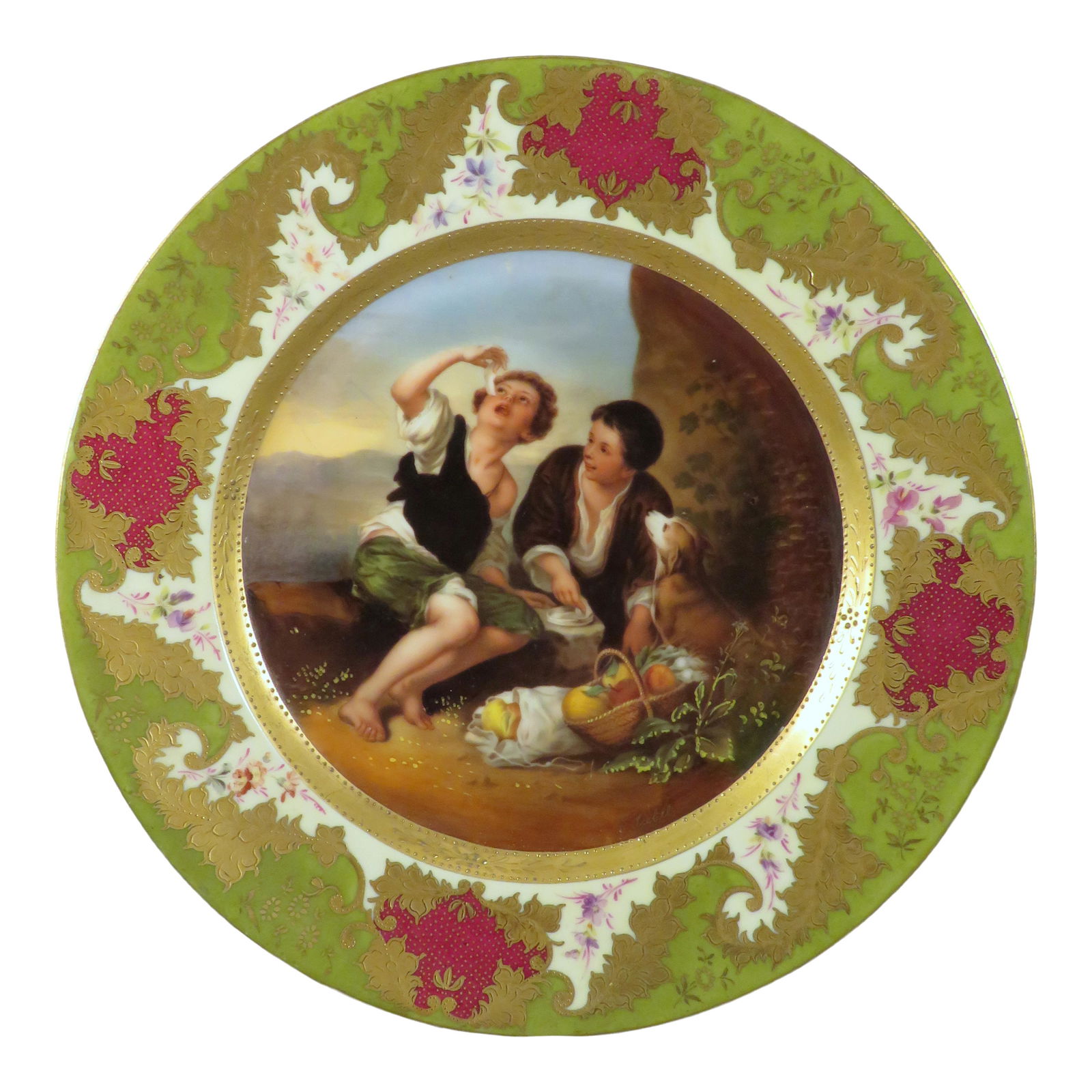 Artist Signed Pirkenhammer Hand Painted Porcelain Plate (1 of 9)