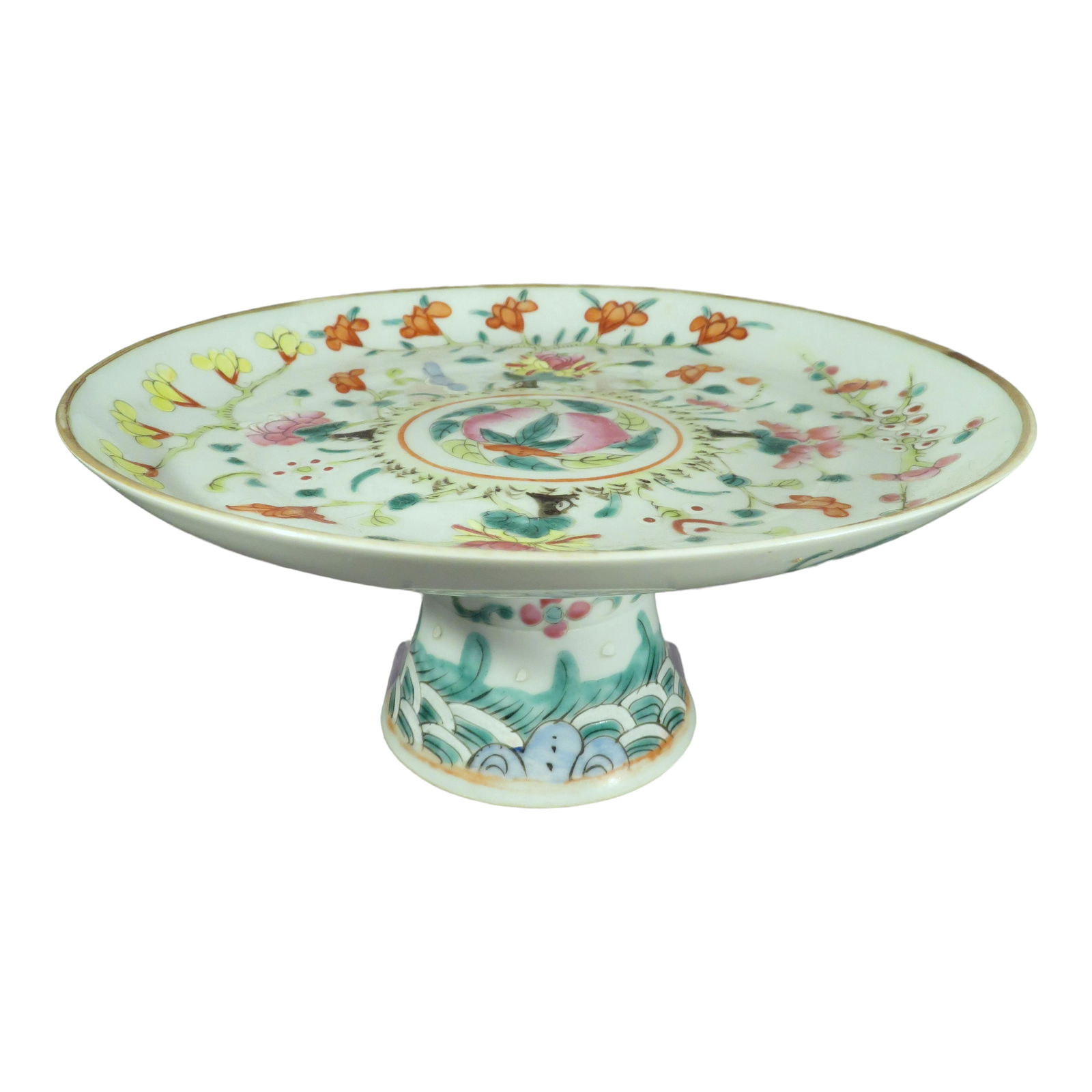 Chinese Famille Rose Porcelain Footed Dish or Compote (1 of 8)