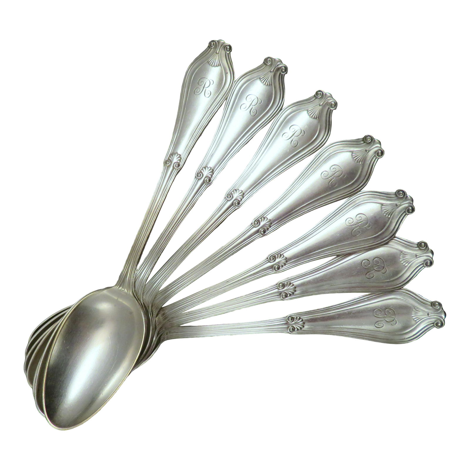 (7) Tiffany & Co. Silver 8.5" WHITTIER Serving Spoons (1 of 4)