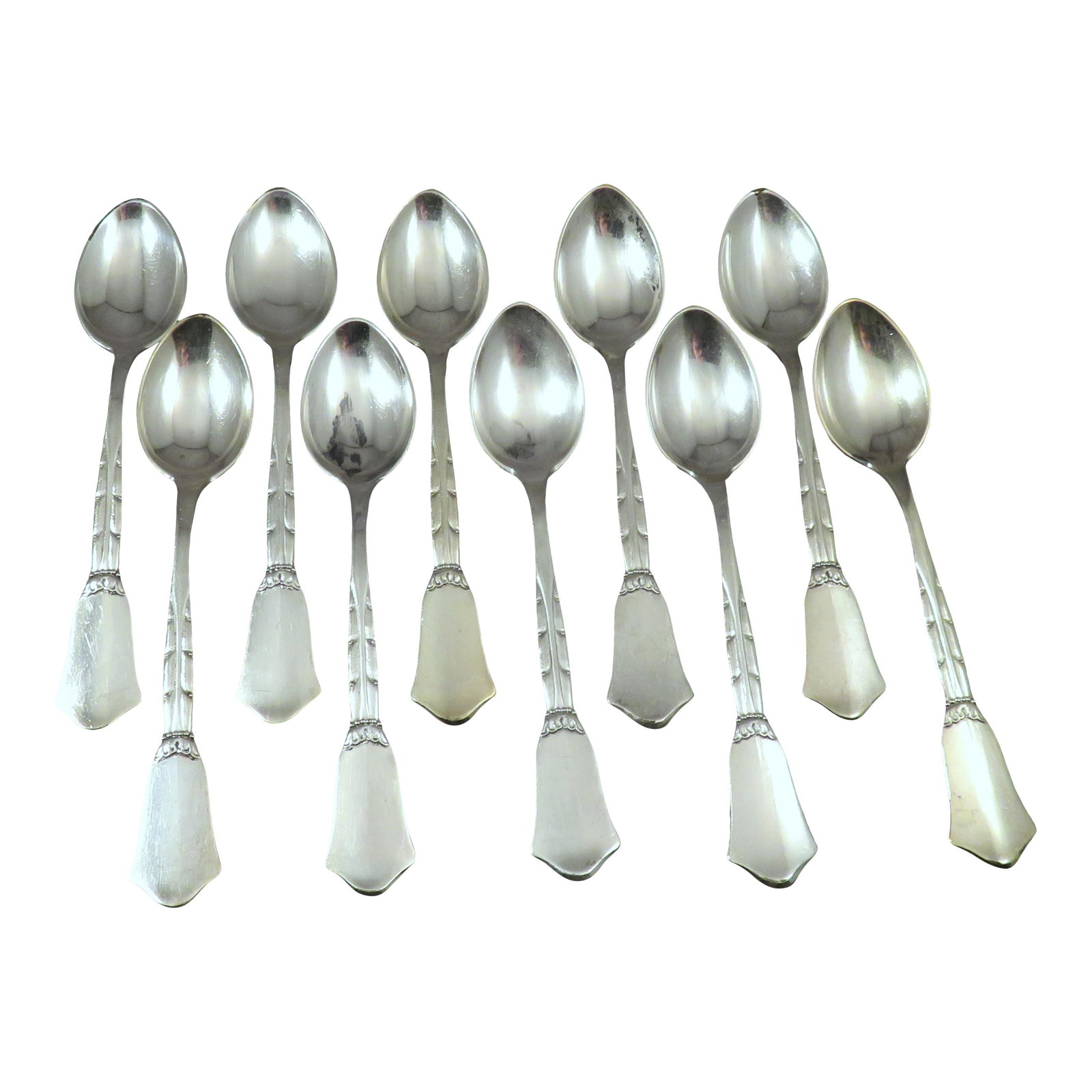 (10) Danish Art Deco Silver Demitasse Spoons by Solva (1 of 4)