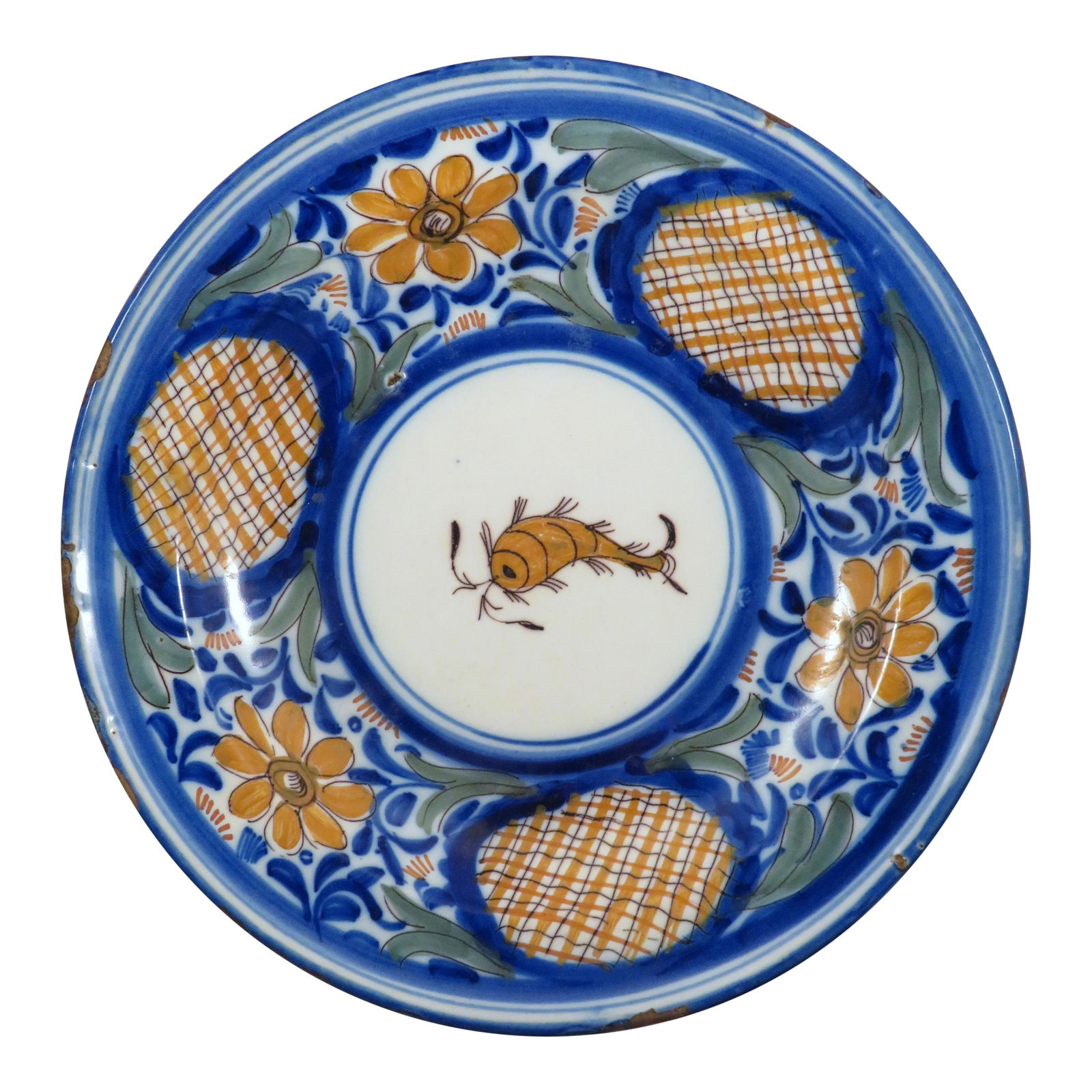19th Century Spanish Spain Faience Charger Signed F.S. (1 of 7)