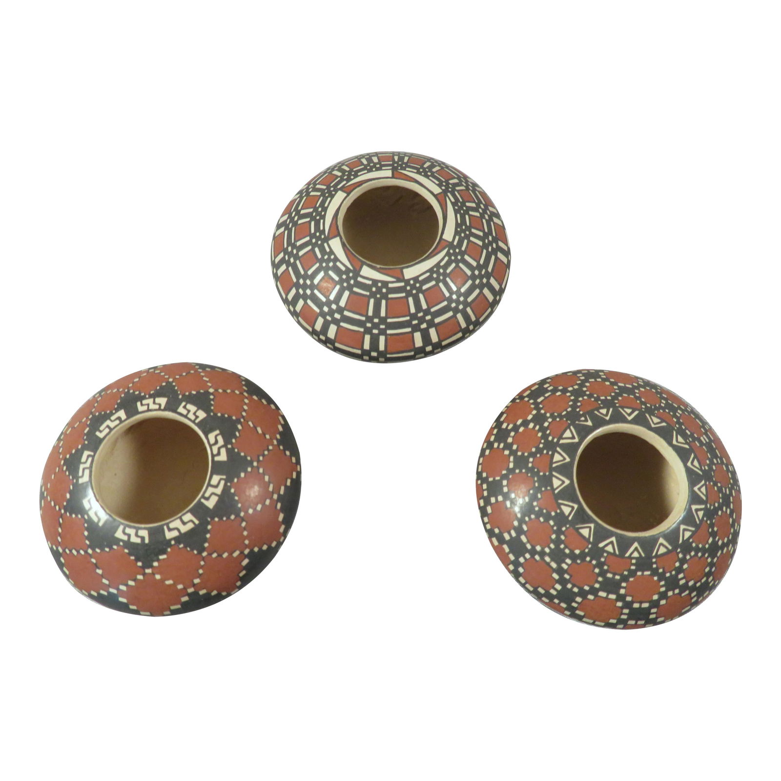 (3) Signed Soto Mata Ortiz Miniature Seed Jars Pots (1 of 9)